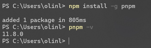 安装并验证pnpm